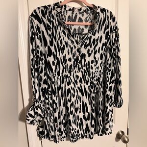Animal print blouse